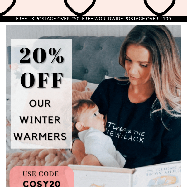 Save 20% on these Winter Warmers