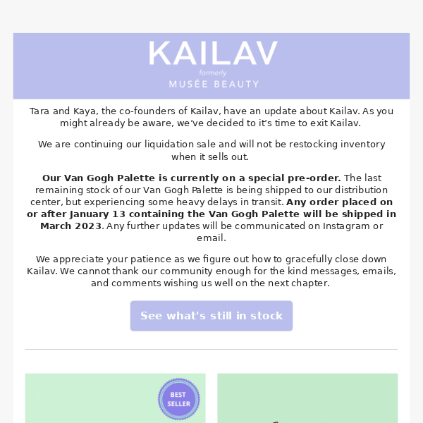 Closing down Kailav