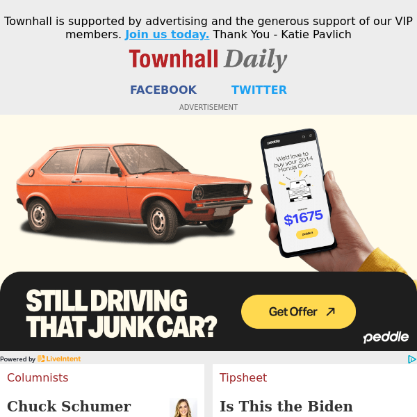 Townhall Daily  - Mar 12 - Katie Pavlich,Kurt Schlichter,Derek Hunter,Brad Slager,Gabriella Hoffman and More