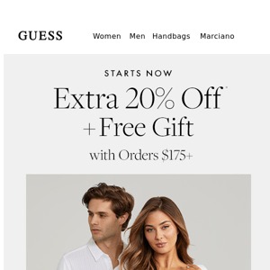 Starts Now / Extra 20% Off