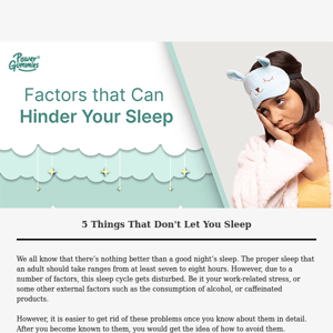Factors that Can Hinder Your Sleep 💤 😴