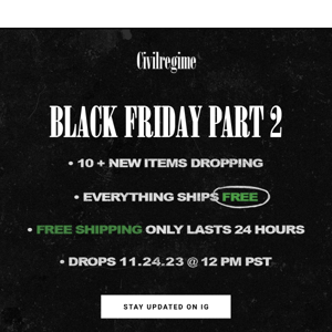 THIS FRIDAY: BLACK FRIDAY PT 2