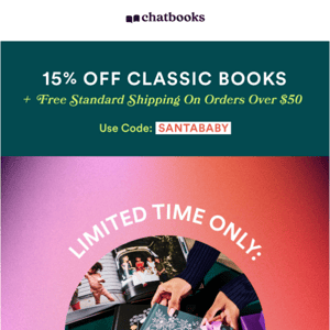 Chatbooks, Get Free Standard Shipping + 15% Off