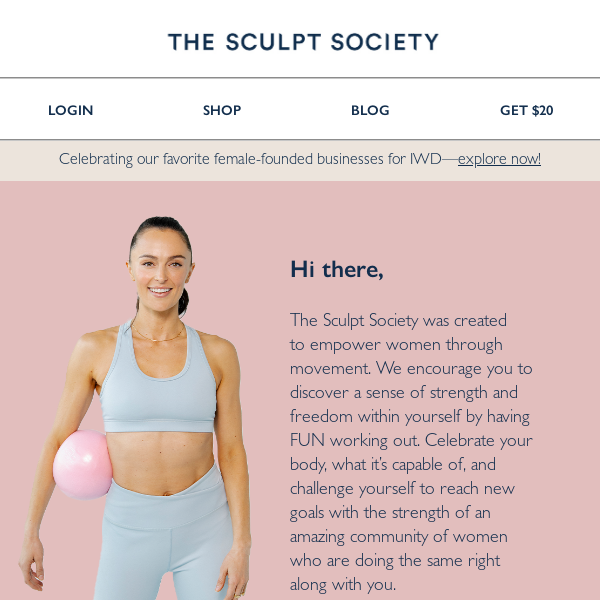 Celebrating you and the women of TSS - The Sculpt Society