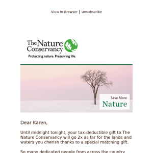 Looking for The Nature Conservancy on this list