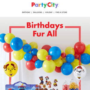 Totally Paw-some Birthdays With Party City