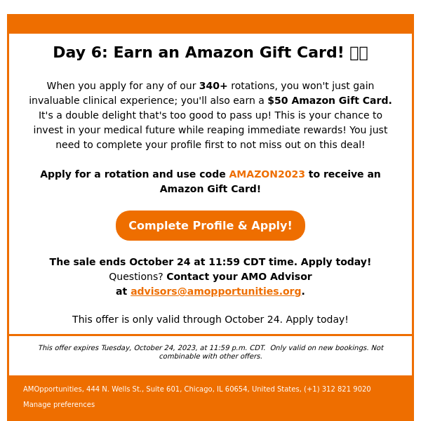 Day 6: Buy Any Rotation and Earn an Amazon Gift Card! ✨