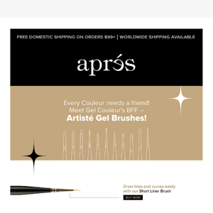 Aprés Gel Couleur BFF–Aprés Art Brushes!