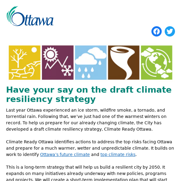 Have your say on the draft climate resiliency strategy