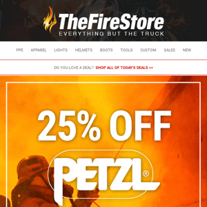 Save 25% on Petzl & other top brands!