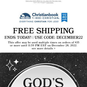 Shop New Bibles for 2023 with Free Shipping Thru Tonight!