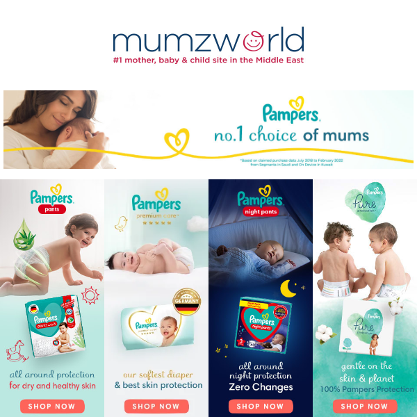 Get up to 25% off on Pampers