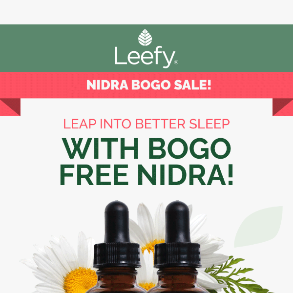 An Extra Day for Extra Zzz's - NiDRA BOGO Free Sale!