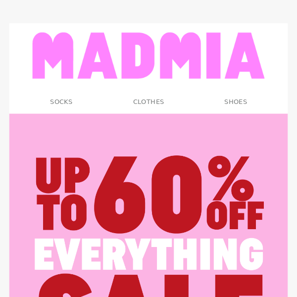 ⏰ Up to 60% Off EVERYTHING