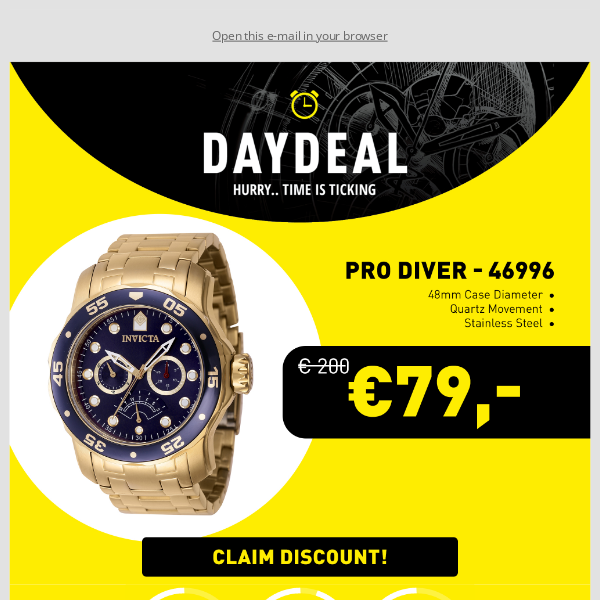 Today's Day Deal: A Gold Tone Pro Diver 🔥🤩