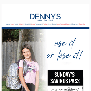 Your Savings Pass EXPIRES Today!