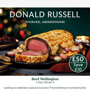 Beef Wellington now £50 💥