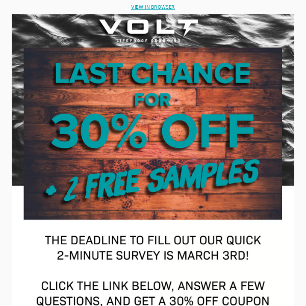 Last Chance for 30% Off + Free Samples