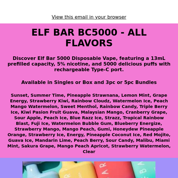 Just Added - Elf Bar BC5000 😍