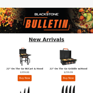 Blackstone New Arrivals - Japanese Steel Knives, Griddles, Seasonings