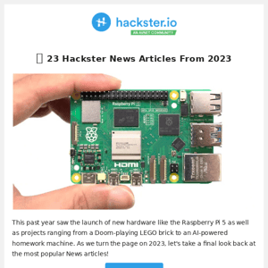 News from Hackster.io 🎉