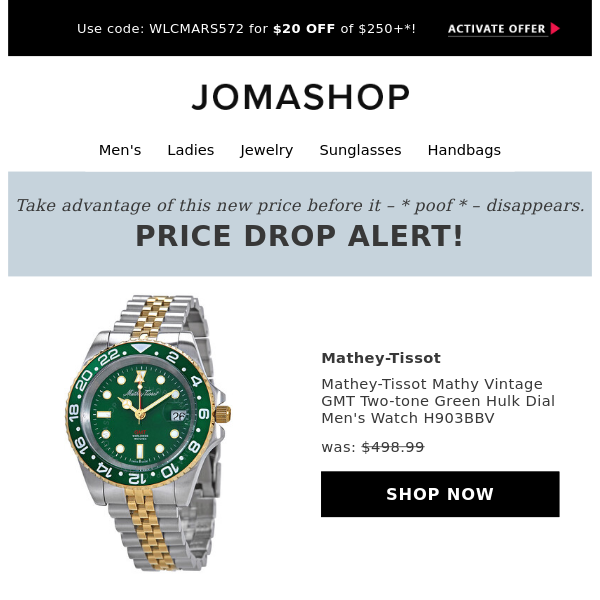 Price drop The Mathey Tissot Mathy Vintage GMT Two tone Green