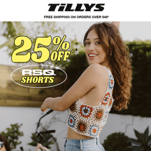 → RSQ Shorts 25% Off | University Tees | Reebok Sneakers