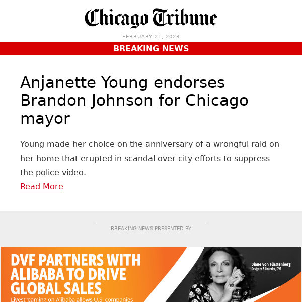 Anjanette Young endorses Brandon Johnson for mayor