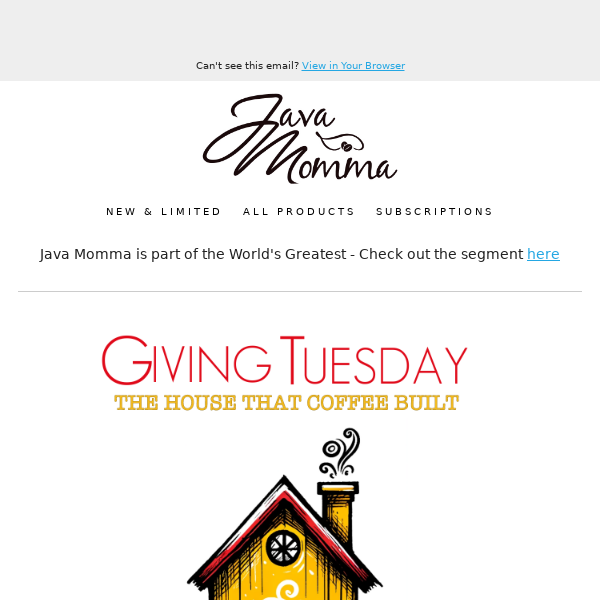 Get Ready for Giving Tuesday at Java Momma!