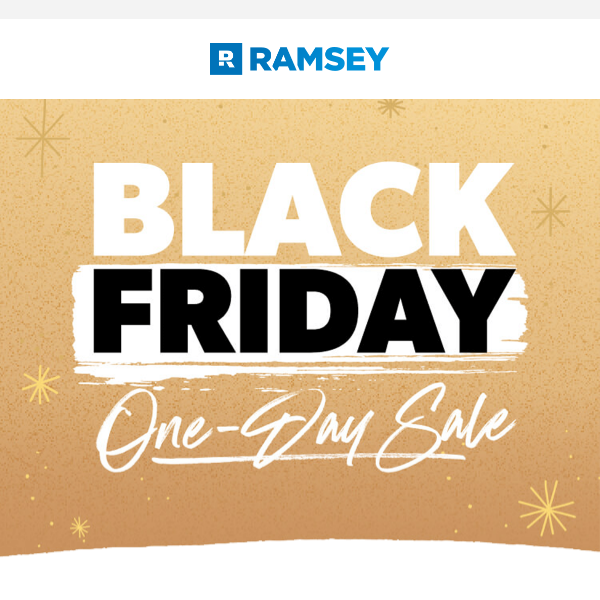 One-Day Black Friday Sale Is Here