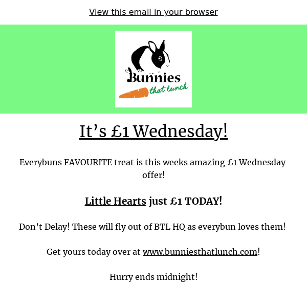 Who's Ready for £1 Wednesday?💚💚💚