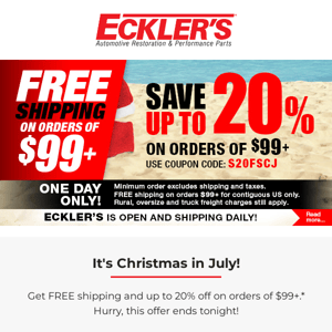 Christmas in July - One Day Only!