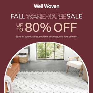 80% off rugs this fall 🚨 Last day!