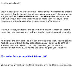 Letter from Elegatto Founder