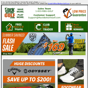 Callaway & Odyssey DISCOUNTS, Shoes 20% Off + GOLF BAG DEALS ⚡ TODAY ONLY!