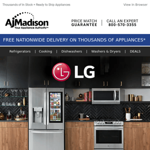 LG In Stock appliances - Save up to $1,500