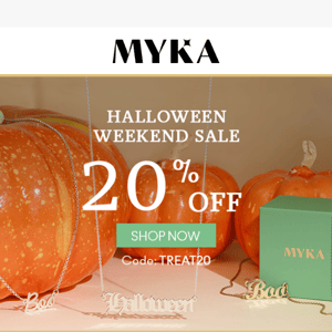 Halloween Weekend SALE - 20% Off