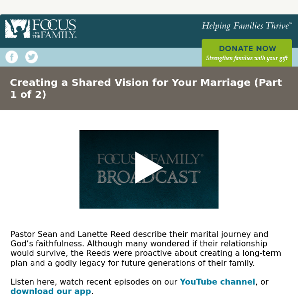 Creating a Shared Vision for Your Marriage