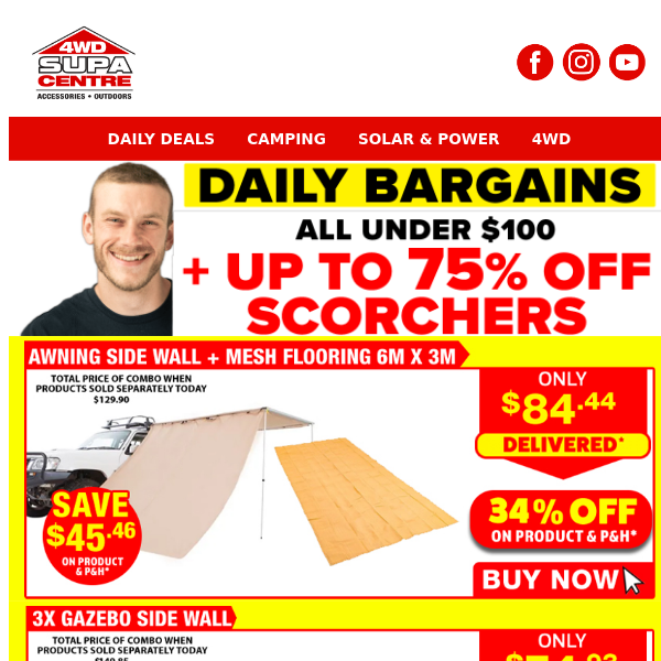 ⚠️ Daily Bargains - All Under $100 + Up To 75% Off Scorchers