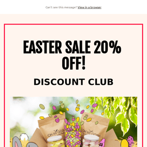 Last chance for Easter - 20% off