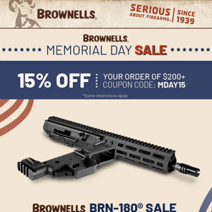 BRN-180 parts ON SALE now!
