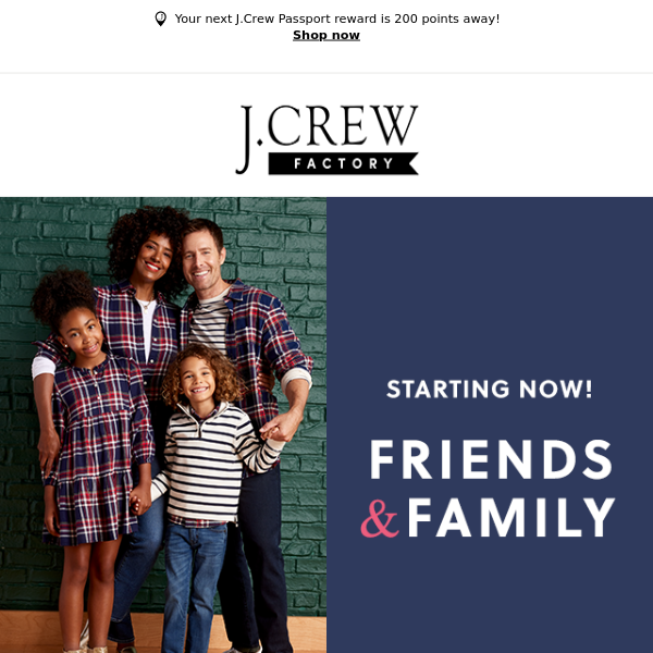 Friends & Family STARTS NOW: 40% off everything (new arrivals included!) + EXTRA 20% OFF