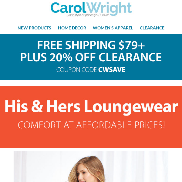 His & Hers Loungewear $9.99 & Up