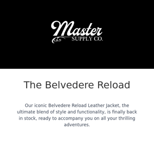 🤠 Master Supply Co- Grab Your Belvedere Reload Jacket Before It's Gone