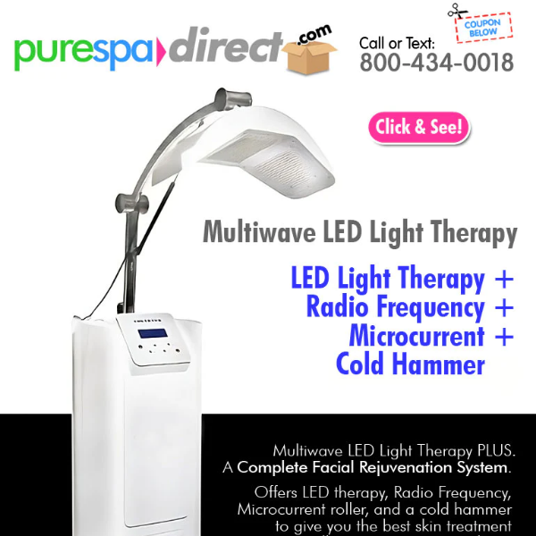 Pure Spa Direct! LED + RF + Microcurrent = Your Spa's New Superpower + $10 Off $100 or more of any of our 85,000+ products!