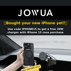 🔥 Promo! Free 20W Charger with iPhone 15 Case 🔥 (Jowua)