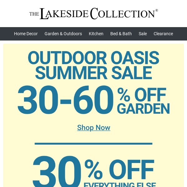 30% off Sitewide + BIG Savings on Garden & Outdoors!