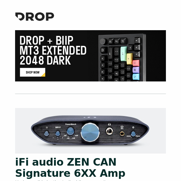 iFi audio ZEN CAN Signature 6XX Amp, Latenpow Looting68 Anodized Aluminum Mechanical Keyboard, Sharge Hostkey Power Bank and more...