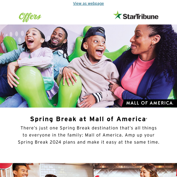 Plan Your Spring Break Getaway to Mall of America®