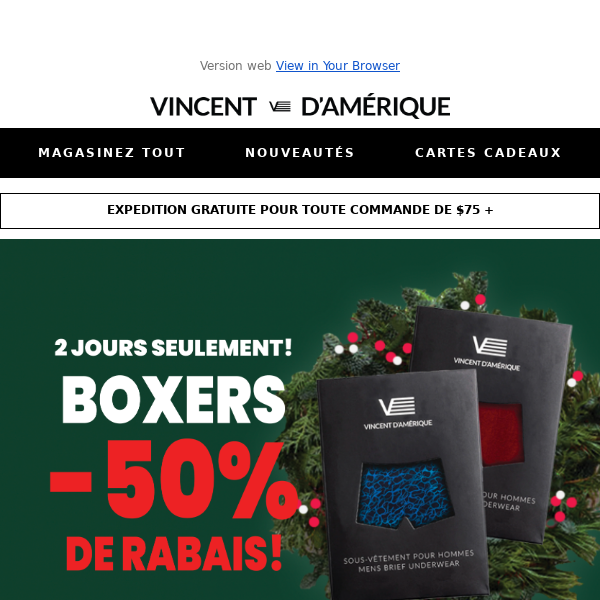 PROMO ÉCLAIR  ⚡️ : Boxers -50%